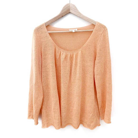 Eileen Fisher Sweaters - Eileen Fisher peach color scoop neck sweater M